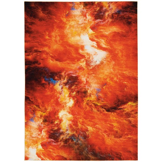 Nourison Le Reve LER05 Area Rug, Red Flame, 5'3" x 7'3"