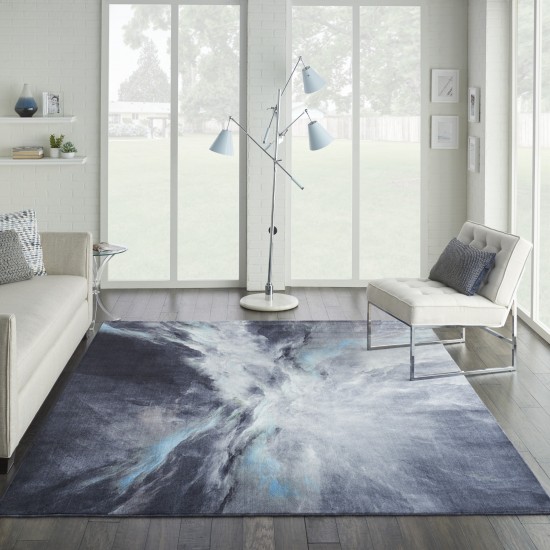 Nourison Le Reve LER06 Area Rug, Charcoal/Multicolor, 7'9" x 9'9"