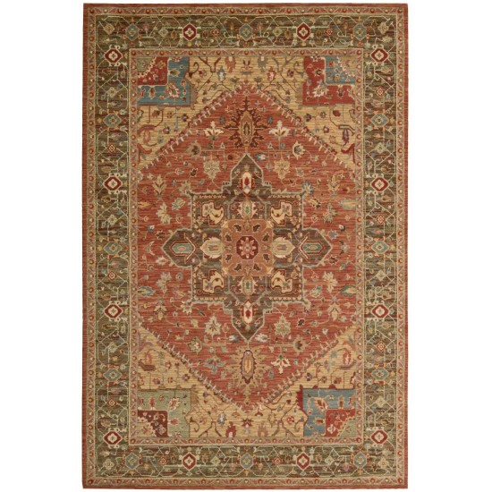 Nourison Living Treasures LI01 Area Rug, Rust, 3'6" x 5'6"