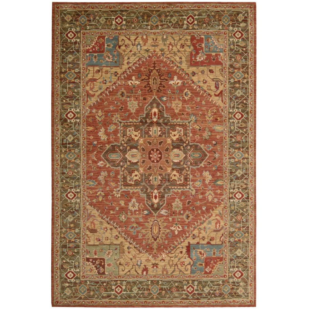 Nourison Living Treasures LI01 Area Rug, Rust, 3'6" x 5'6"