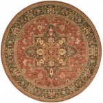 Nourison Living Treasures LI01 Area Rug, Rust, 5'10" x Round