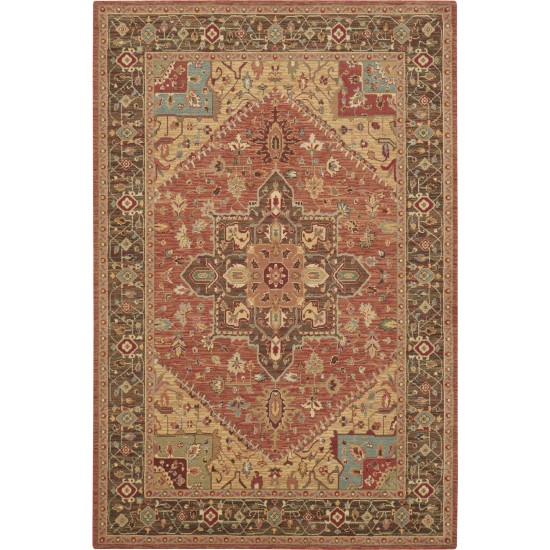 Nourison Living Treasures LI01 Area Rug, Rust, 5'6" x 8'3"