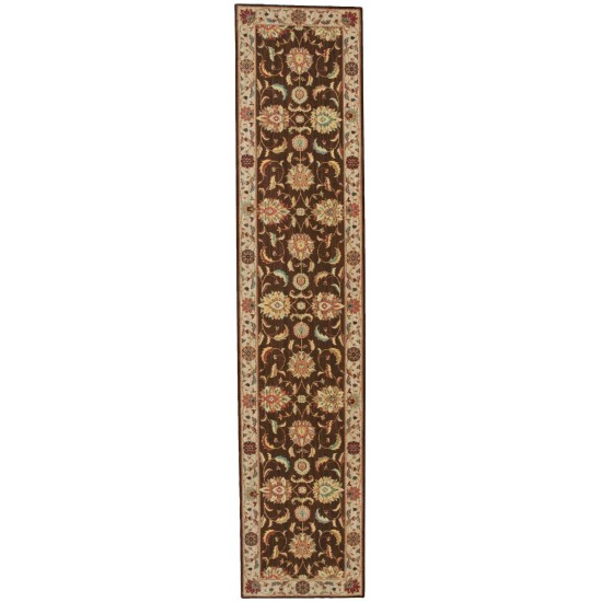 Nourison Living Treasures LI04 Runner Rug, Brown, 2'6" x 12'