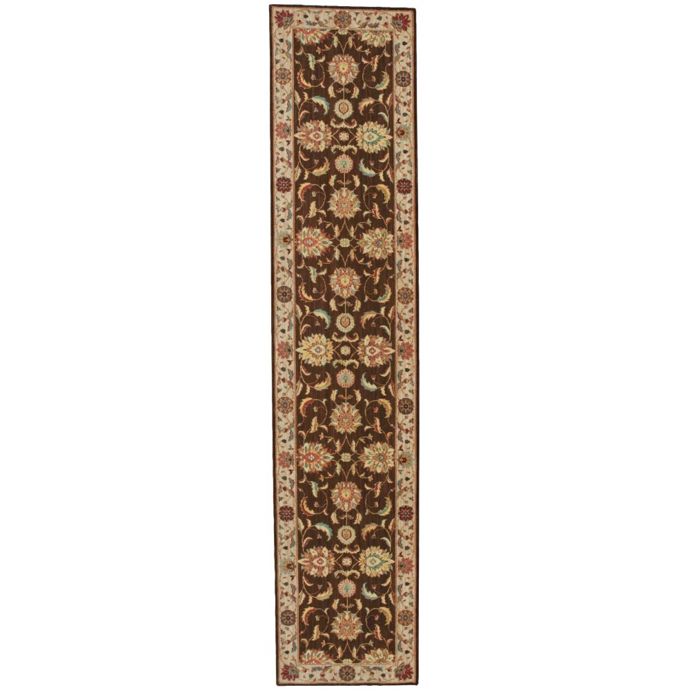 Nourison Living Treasures LI04 Runner Rug, Brown, 2'6" x 12'