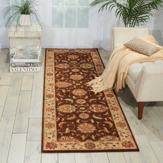 Nourison Living Treasures LI04 Runner Rug, Brown, 2'6" x 12'