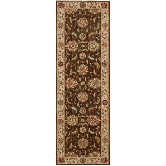 Nourison Living Treasures LI04 Runner Rug, Brown, 2'6" x 8'