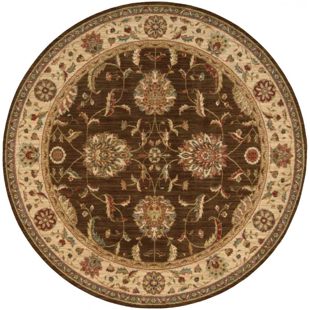 Nourison Living Treasures LI04 Area Rug, Brown, 5'10" x Round Nourison Living Treasures LI04 Area Rug, Brown, 5'10" x Round