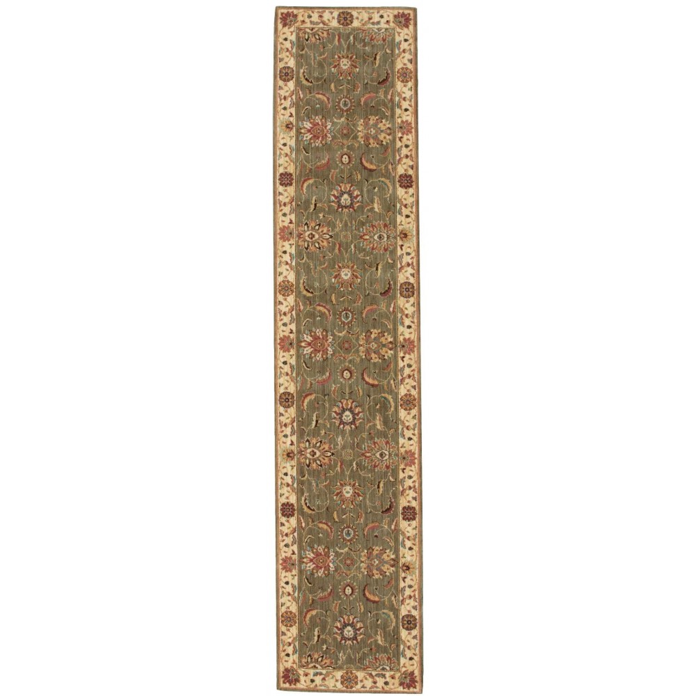 Nourison Living Treasures LI04 Runner Rug, Green, 2'6" x 12' Nourison Living Treasures LI04 Runner Rug, Green, 2'6" x 12'