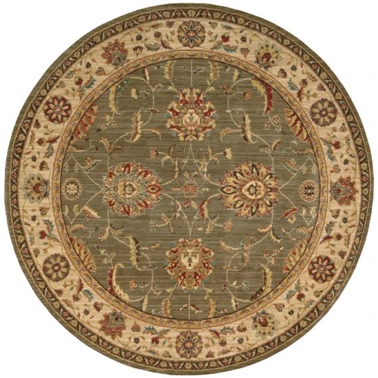 Nourison Living Treasures LI04 Area Rug, Green, 5'10" x Round