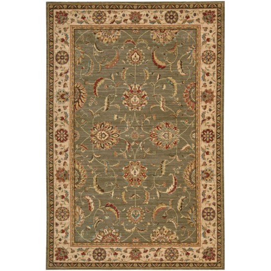 Nourison Living Treasures LI04 Area Rug, Green, 5'6" x 8'3"