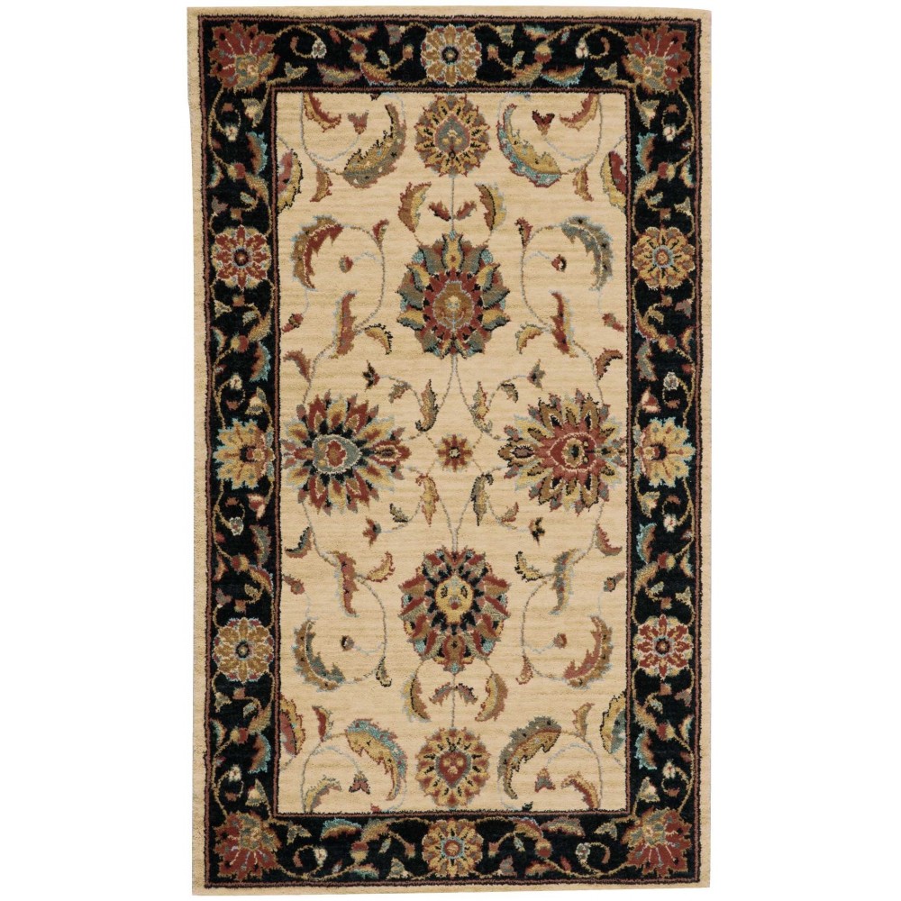 Nourison Living Treasures LI04 Area Rug, Ivory/Black, 2'6" x 4'3"