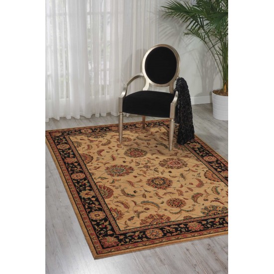 Nourison Living Treasures LI04 Area Rug, Ivory/Black, 7'10" x Round