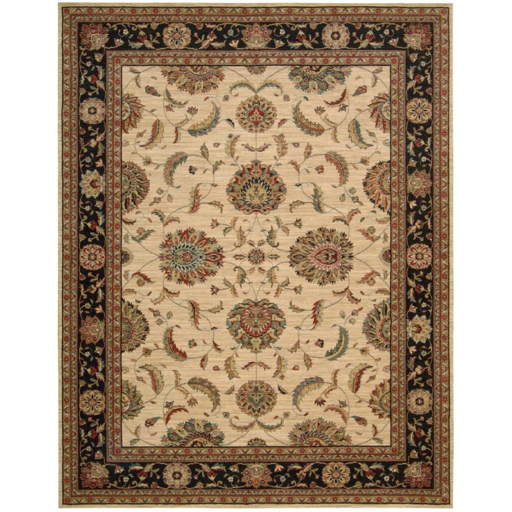 Nourison Living Treasures LI04 Area Rug, Ivory/Black, 9'9" x 13'9"