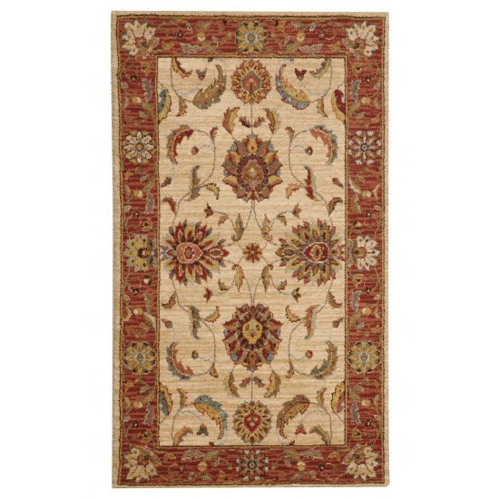 Nourison Living Treasures LI04 Area Rug, Ivory/Red, 2'6" x 4'3"