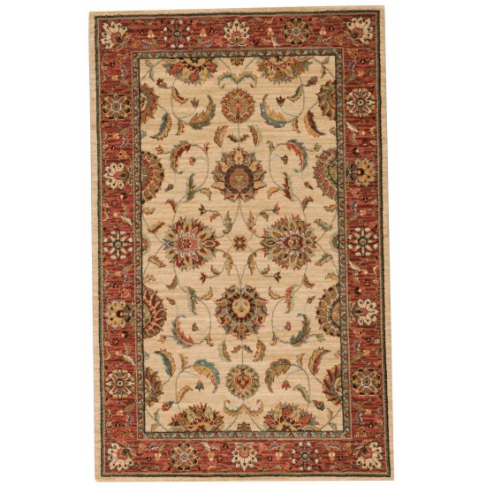 Nourison Living Treasures LI04 Area Rug, Ivory/Red, 3'6" x 5'6"