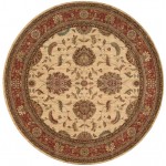 Nourison Living Treasures LI04 Area Rug, Ivory/Red, 5'10" x Round