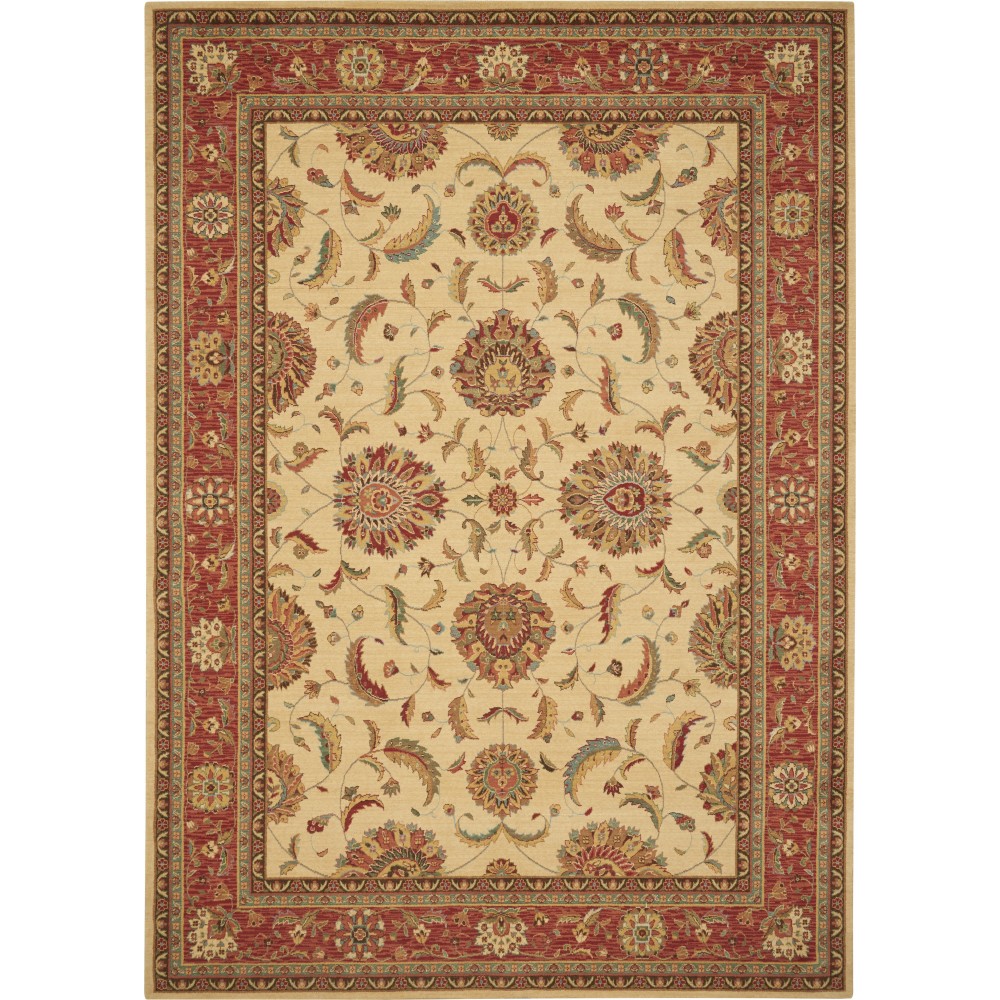 Nourison Living Treasures LI04 Area Rug, Ivory/Red, 8'3" x 11'3"