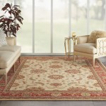 Nourison Living Treasures LI04 Area Rug, Ivory/Red, 8'3" x 11'3"