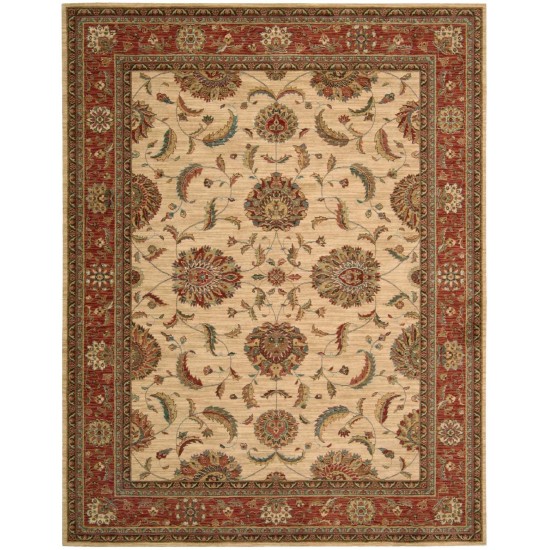 Nourison Living Treasures LI04 Area Rug, Ivory/Red, 9'9" x 13'9"