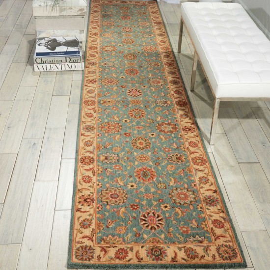 Nourison Living Treasures LI05 Runner Rug, Aqua, 2'6" x 12'