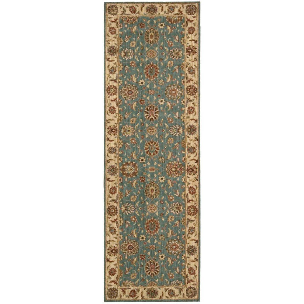 Nourison Living Treasures LI05 Runner Rug, Aqua, 2'6" x 8'