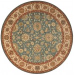 Nourison Living Treasures LI05 Area Rug, Aqua, 5'10" x Round