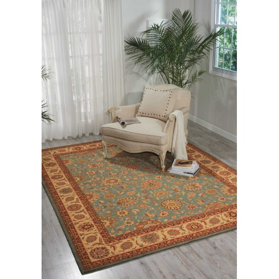 Nourison Living Treasures LI05 Area Rug, Aqua, 5'6" x 8'3"