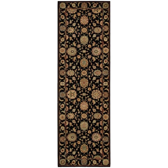 Nourison Living Treasures LI05 Runner Rug, Black, 2'6" x 8'