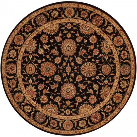 Nourison Living Treasures LI05 Area Rug, Black, 5'10" x Round