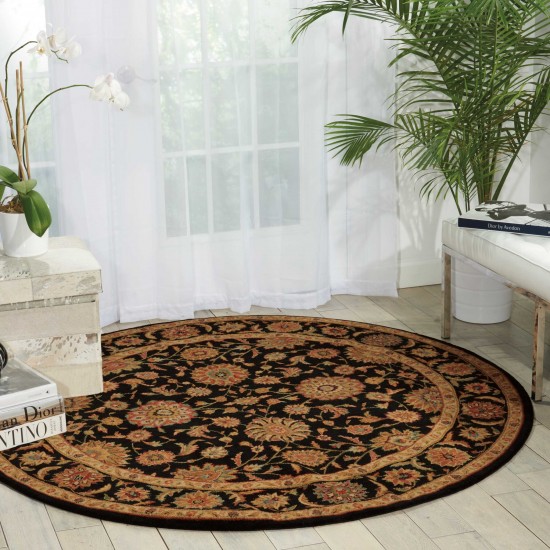 Nourison Living Treasures LI05 Area Rug, Black, 5'10" x Round