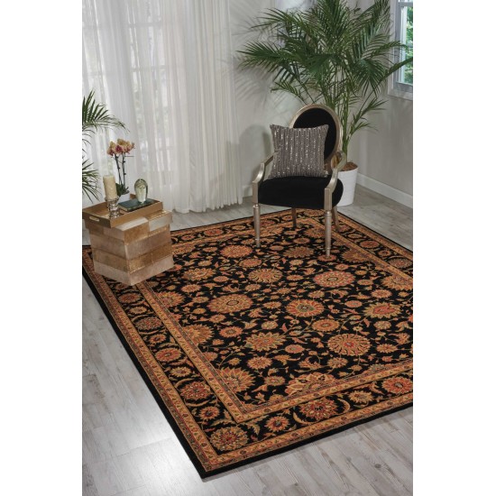 Nourison Living Treasures LI05 Area Rug, Black, 7'6" x 9'6"