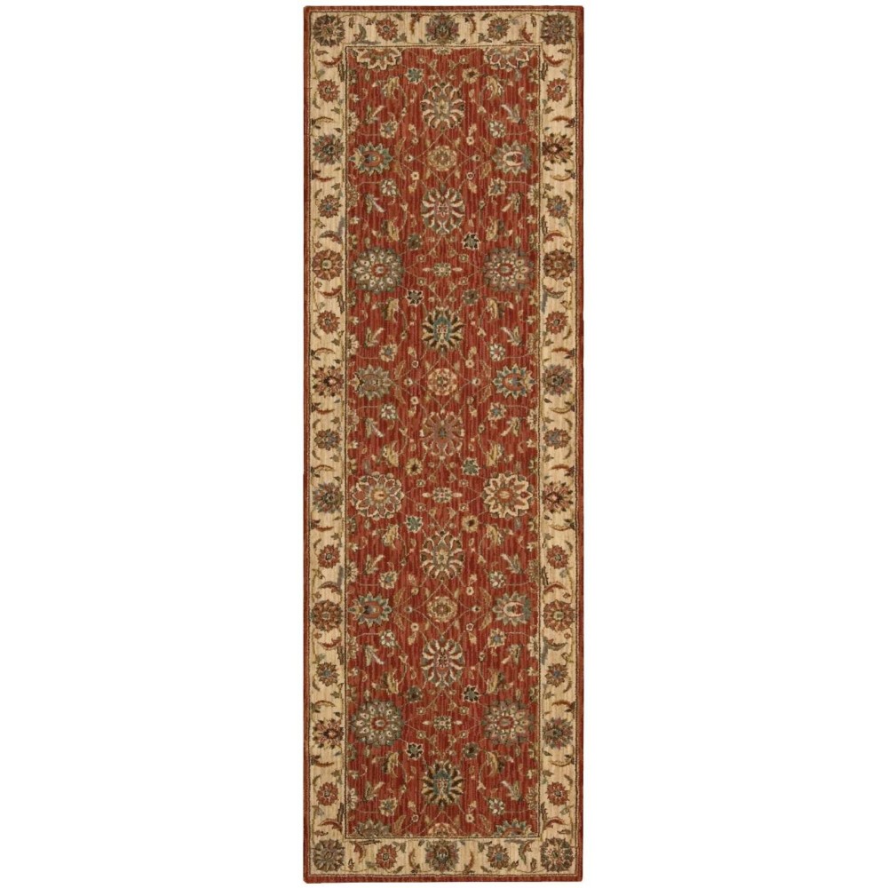 Nourison Living Treasures LI05 Runner Rug, Rust, 2'6" x 8'