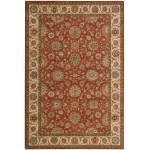 Nourison Living Treasures LI05 Area Rug, Rust, 5'6" x 8'3"