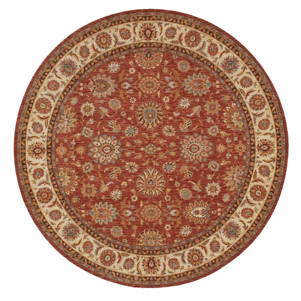 Nourison Living Treasures LI05 Area Rug, Rust, 7'10" x Round