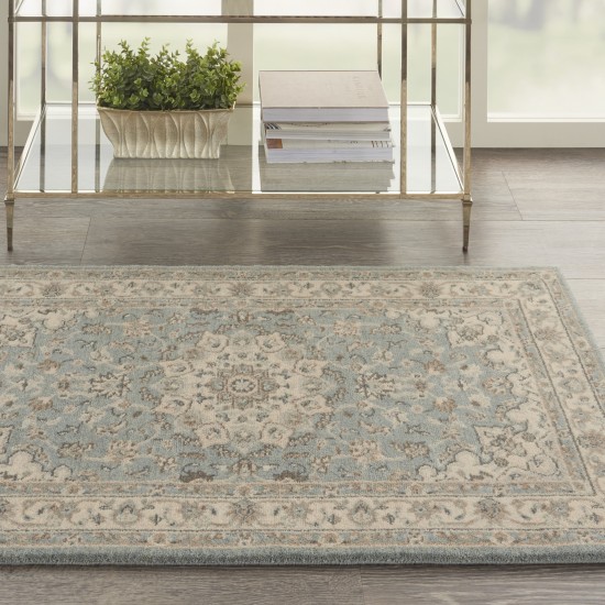 Nourison Living Treasures LI15 Area Rug, Aqua/Ivory, 2'6" x 4'3"