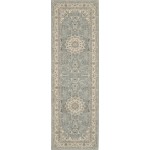 Nourison Living Treasures LI15 Runner Rug, Aqua/Ivory, 2'6" x 8'