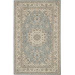 Nourison Living Treasures LI15 Area Rug, Aqua/Ivory, 3'6" x 5'6"