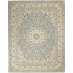 Nourison Living Treasures LI15 Area Rug, Aqua/Ivory, 7'6" x 9'6"