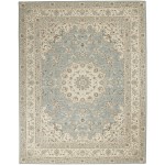 Nourison Living Treasures LI15 Area Rug, Aqua/Ivory, 9'9" x 13'9"