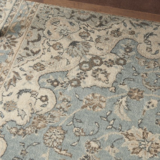 Nourison Living Treasures LI15 Area Rug, Aqua/Ivory, 9'9" x 13'9"