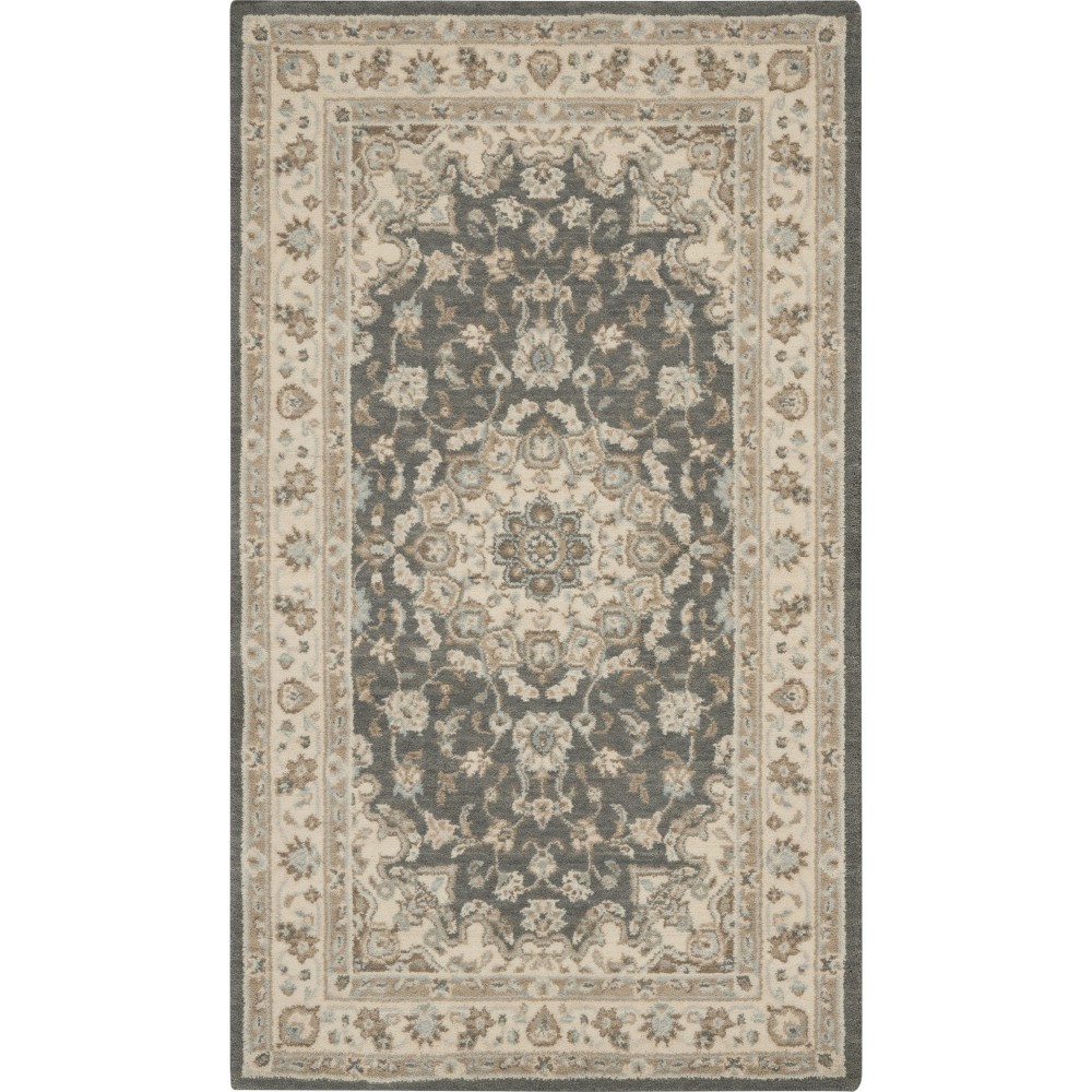 Nourison Living Treasures LI15 Area Rug, Grey/Ivory, 2'6" x 4'3"