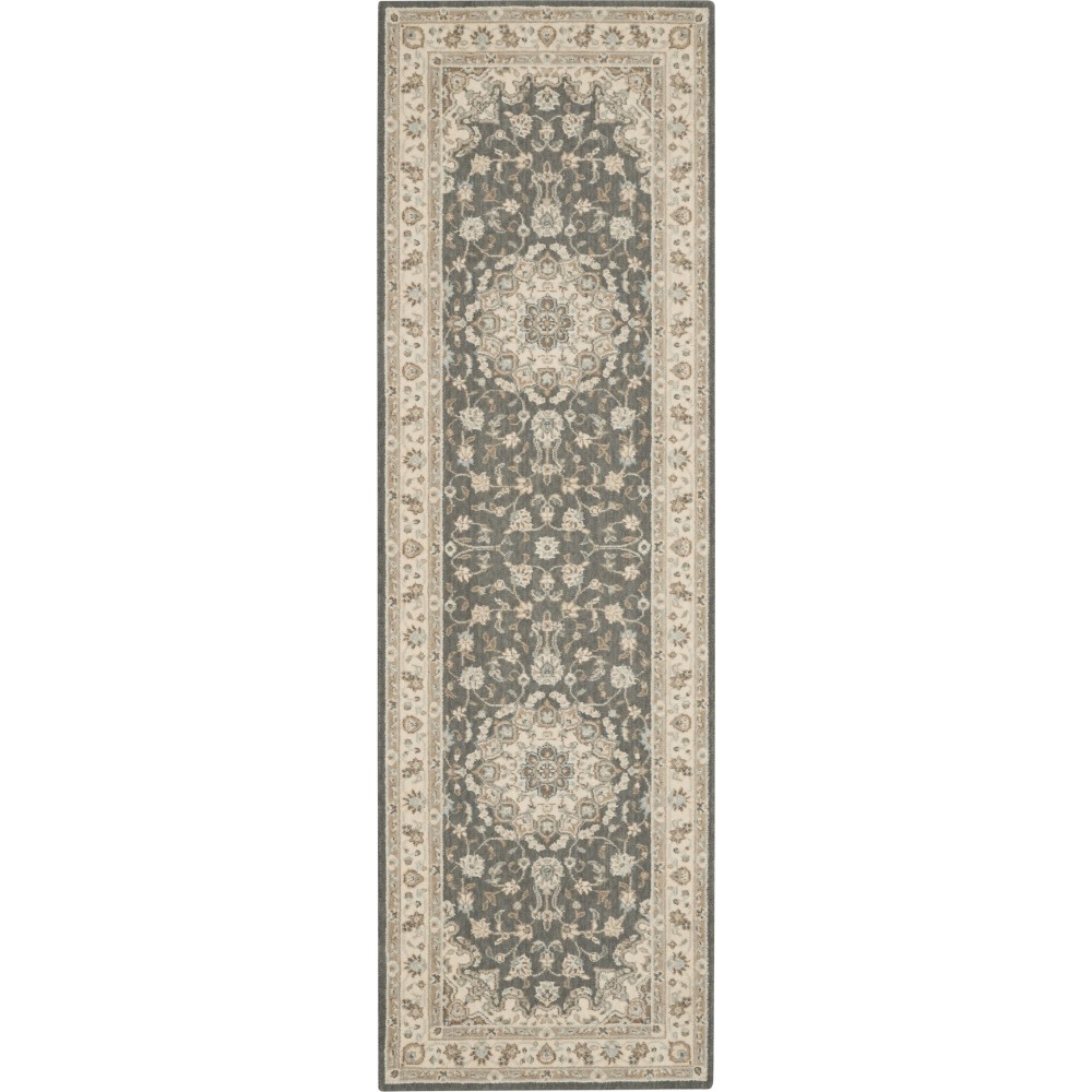 Nourison Living Treasures LI15 Runner Rug, Grey/Ivory, 2'6" x 8'