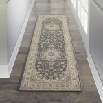 Nourison Living Treasures LI15 Runner Rug, Grey/Ivory, 2'6" x 8'