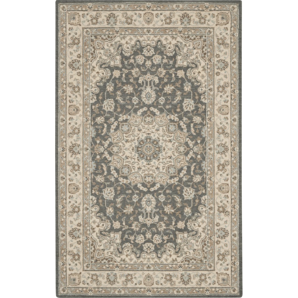 Nourison Living Treasures LI15 Area Rug, Grey/Ivory, 3'6" x 5'6" Nourison Living Treasures LI15 Area Rug, Grey/Ivory, 3'6" x 5'6"