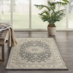 Nourison Living Treasures LI15 Area Rug, Grey/Ivory, 3'6" x 5'6"