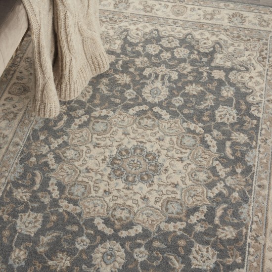Nourison Living Treasures LI15 Area Rug, Grey/Ivory, 3'6" x 5'6"