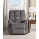 ACME Ipompea Recliner w/Power Lift & Massage, Gray Velvet