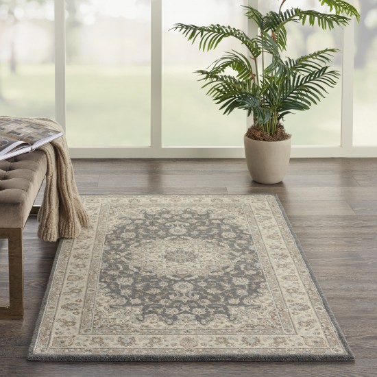 Nourison Living Treasures LI15 Area Rug, Grey/Ivory, 5'6" x 8'3"