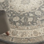 Nourison Living Treasures LI15 Area Rug, Grey/Ivory, 7'10" x Round