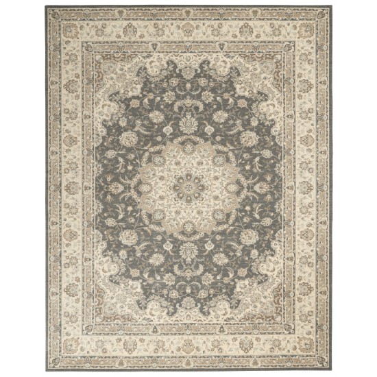 Nourison Living Treasures LI15 Area Rug, Grey/Ivory, 7'6" x 9'6"